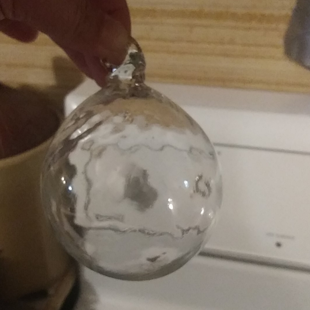 Clear glass decor or ortament